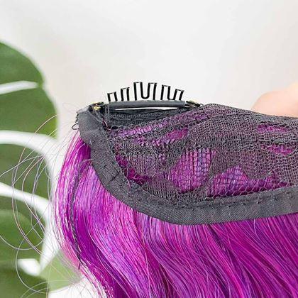 Kép valamiből Clip in sáv színes hajaláfestéshez - lila-rózsaszín