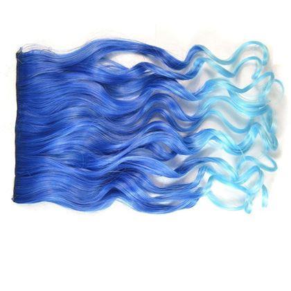 Kép valamiből Clip in sáv színes hajaláfestéshez - kék