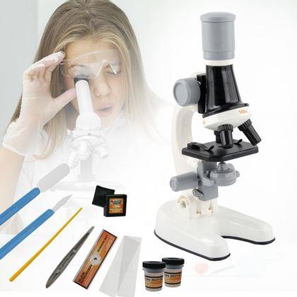 Kép valamiből Oktatási gyermekmikroszkóp készlettel és eszközökkel