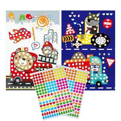 Kép valamiből Öntapadós mozaik gyerekeknek - tűzoltók