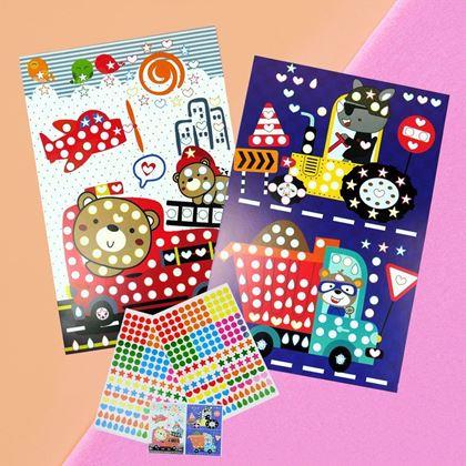 Kép valamiből Öntapadós mozaik gyerekeknek - tűzoltók