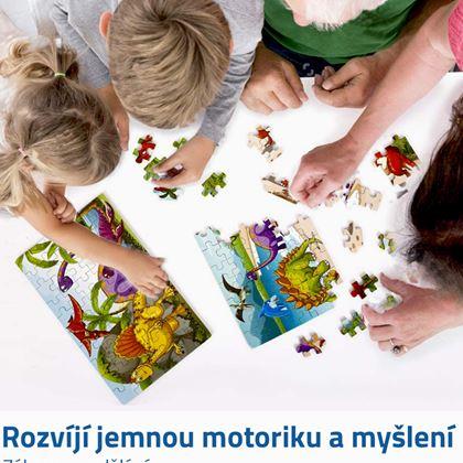 Kép valamiből Dinoszauruszos puzzle – kék