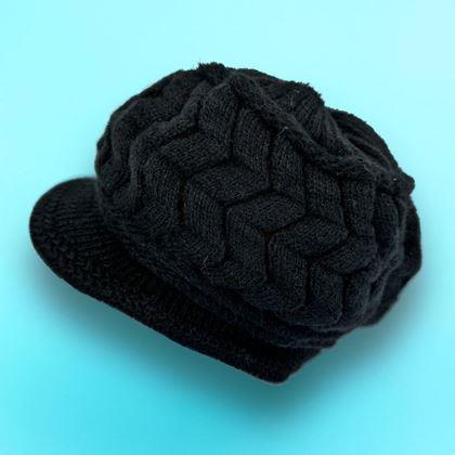 Kép valamiből Kötött beret - fekete