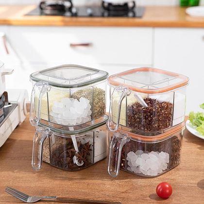 Kép valamiből Osztott tárolódoboz fogantyúval – 4 rekesz, 4 kanál