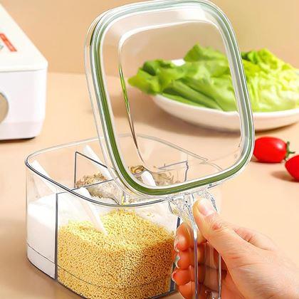 Kép valamiből Osztott tárolódoboz fogantyúval – 4 rekesz, 4 kanál