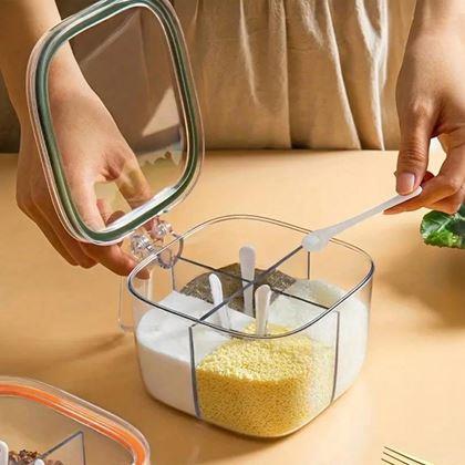 Kép valamiből Osztott tárolódoboz fogantyúval – 4 rekesz, 4 kanál