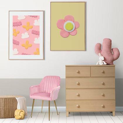 Kép valamiből Párnázott rózsaszín székecske/fotelem