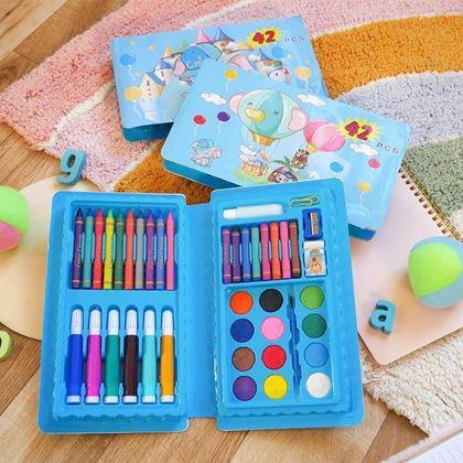 Kép valamiből Gyermekek számára készült 42 darabos művészi készlet - kék