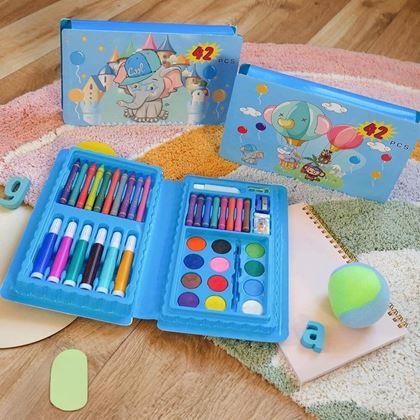 Kép valamiből Gyermekek számára készült 42 darabos művészi készlet - kék