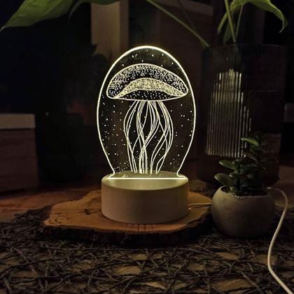 Kép valamiből Dekoratív 3D lámpa  -  medúza