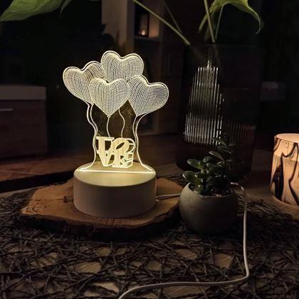 Kép valamiből Dekoratív 3D lámpa  -  szív