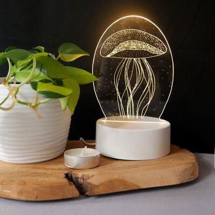 Kép valamiből Dekoratív 3D lámpa  -  medúza