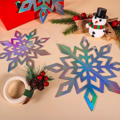 Kép valamiből Függő hópehely dekoráció, 6 db