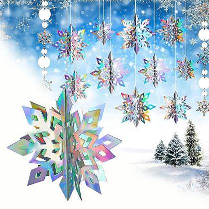 Kép valamiből Függő hópehely dekoráció, 6 db