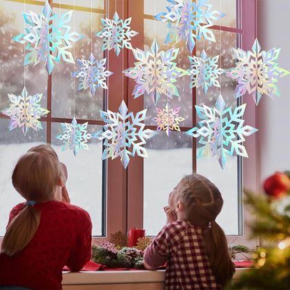 Kép valamiből Függő hópehely dekoráció, 6 db