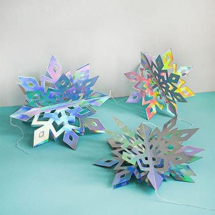 Kép valamiből Függő hópehely dekoráció, 6 db