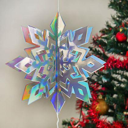 Kép valamiből Függő hópehely dekoráció, 6 db