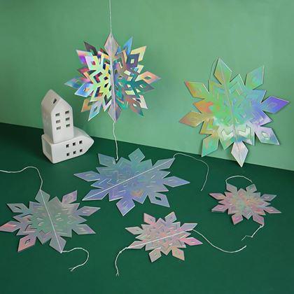 Kép valamiből Függő hópehely dekoráció, 6 db