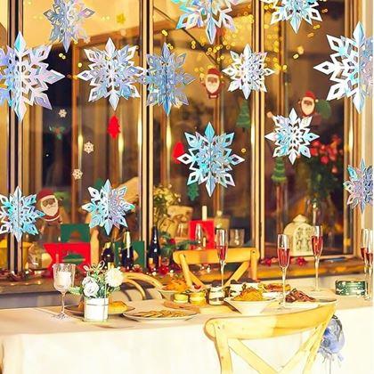 Kép valamiből Függő hópehely dekoráció, 6 db