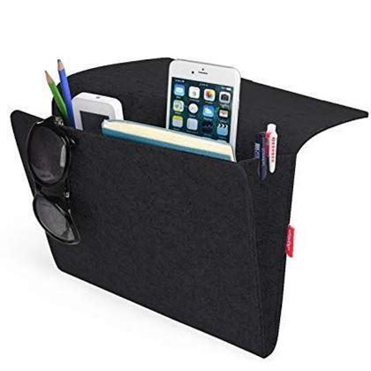 Kép valamiből Ágyra akasztható zsebes tároló / szervező - fekete