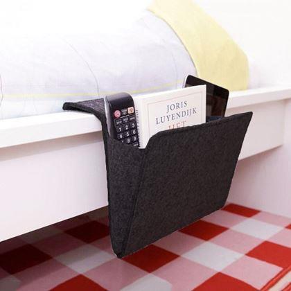 Kép valamiből Ágyra akasztható zsebes tároló / szervező - fekete