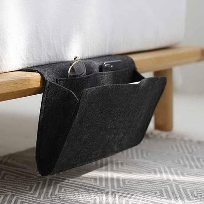 Kép valamiből Ágyra akasztható zsebes tároló / szervező - fekete