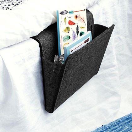 Kép valamiből Ágyra akasztható zsebes tároló / szervező - fekete