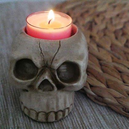 Kép valamiből Tealight gyertyatartó - koponya