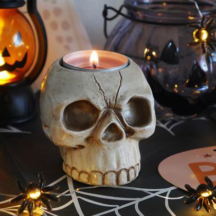 Kép valamiből Tealight gyertyatartó - koponya