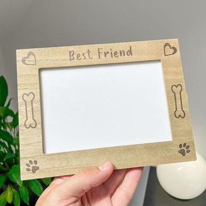 Kép valamiből Fa képkeret „Best Friend”, 10 x 15 cm