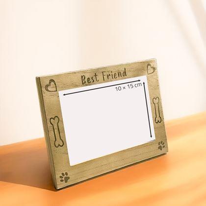 Kép valamiből Fa képkeret „Best Friend”, 10 x 15 cm