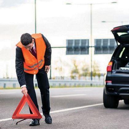 Kép valamiből LED-es elakadásjelző háromszög