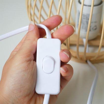 Kép valamiből Bambusz asztali lámpa LED izzóval, meleg fehér