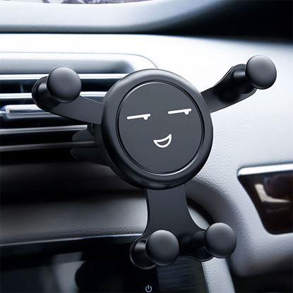 Kép Gravitációs telefontartó autóba szellőzőrácsra smiley