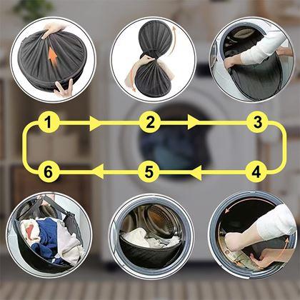 Kép valamiből Összecsukható kosár a ruhák kivételéhez