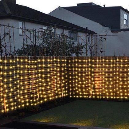 Kép valamiből Napelemes LED fényfüggöny - 10 szál × 1 m - meleg fehér