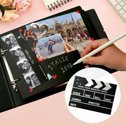 Kép valamiből Élmény napló/fotóalbum filmcsapó + kreatív matrica szett