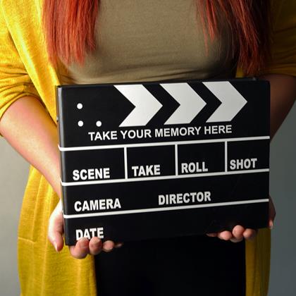 Kép valamiből Élmény napló/fotóalbum filmcsapó + kreatív matrica szett