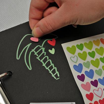 Kép valamiből Élmény napló/fotóalbum filmcsapó + kreatív matrica szett