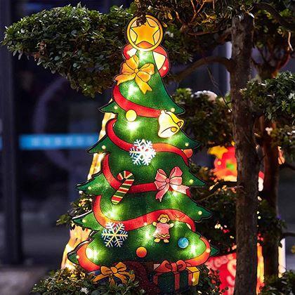 Kép valamiből Világító LED dekoráció ablakra - karácsonyfa