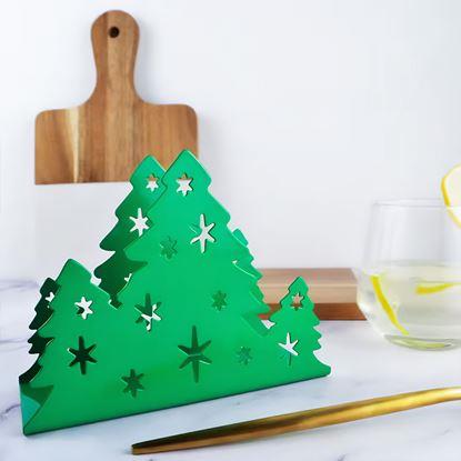 Kép Fém szalvétatartó – karácsonyi fenyőfa