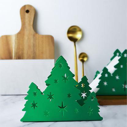 Kép Fém szalvétatartó – karácsonyi fenyőfa