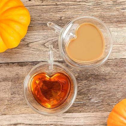 Kép valamiből Duplafalú üvegbögre – szívecske