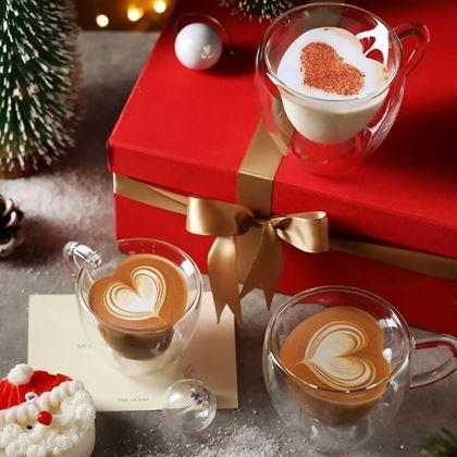 Kép valamiből Duplafalú üvegbögre – szívecske