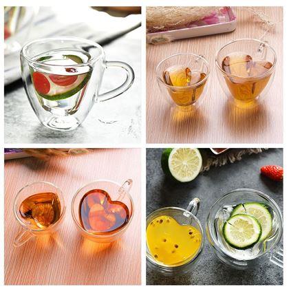 Kép valamiből Duplafalú üvegbögre – szívecske