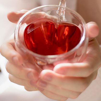 Kép valamiből Duplafalú üvegbögre – szívecske