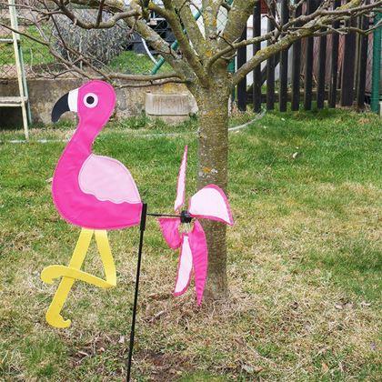 Kép valamiből Kerti szélforgó - flamingó