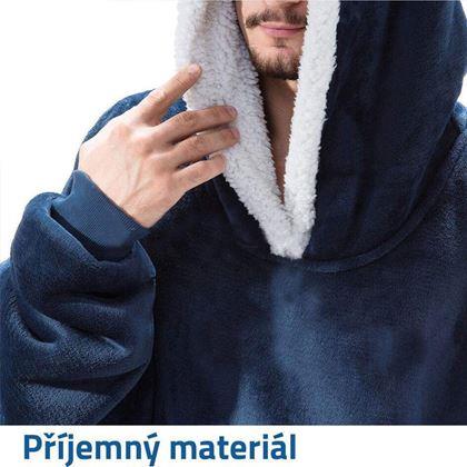 Kép valamiből Meleg pulóver szőrmével  -  kék