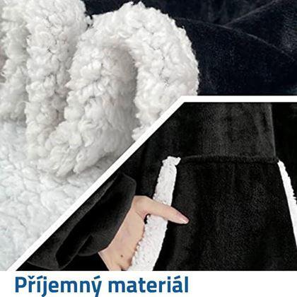 Kép valamiből Meleg pulóver szőrmével  -  fekete