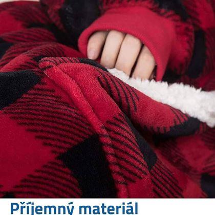 Kép valamiből Meleg pulóver szőrmével  -  kockás